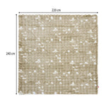 Soft Fur Polyester Double Blanket- Cream
