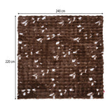 Soft Fur Polyester Double Blanket- Brown