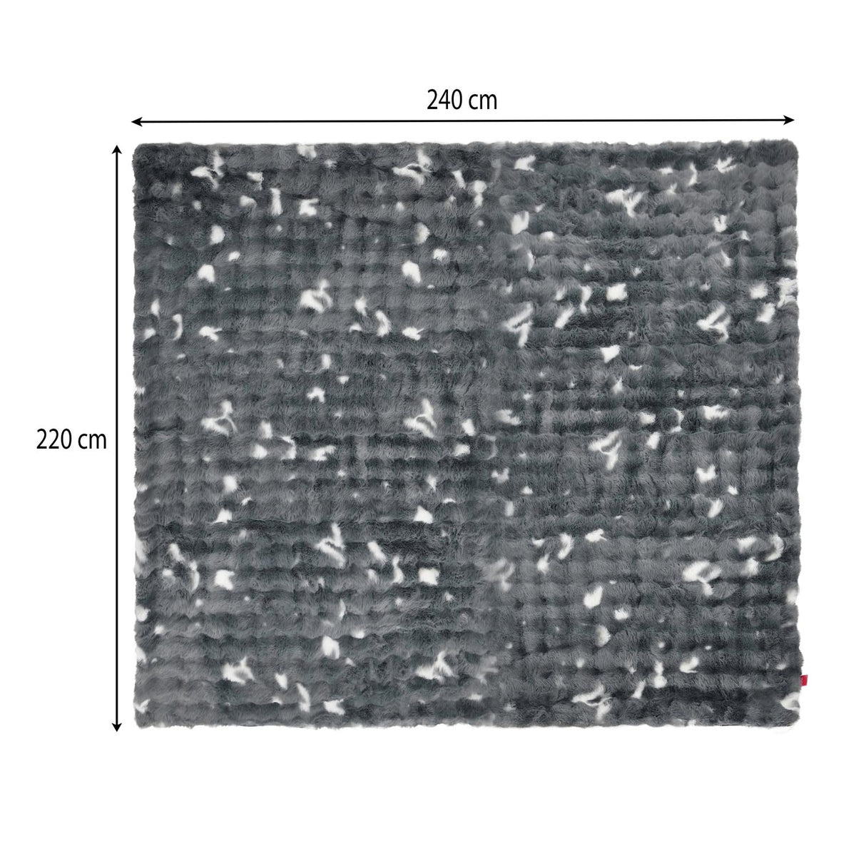 Soft Fur Polyester Double Blanket- Grey