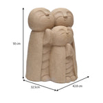 Trio Monks Polyresin Outdoor Showpiece- Sand
