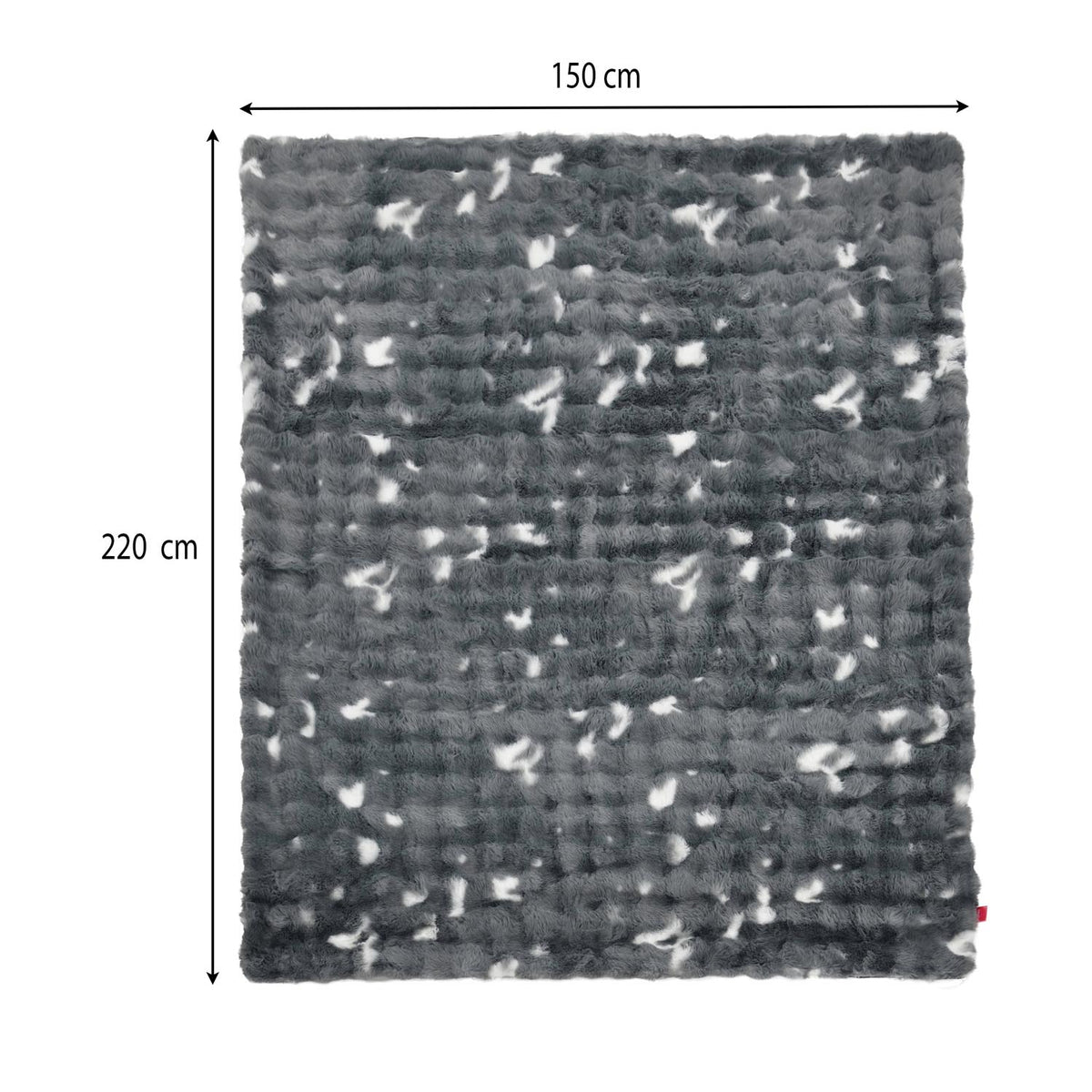 Soft Fur Polyester Single Blanket- Grey