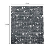 Soft Fur Polyester Single Blanket- Grey