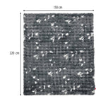Soft Fur Polyester Single Blanket- Grey