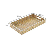 Decorative Tray with Handle- Brown