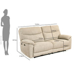 Wagner 3 Seater Electric Recliner Sofa- Beige