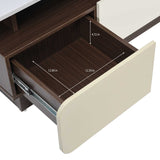 Flash Low Height Unit- Legno Oak Dark & Ivory