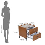 Lynn Upholstered Night Stand- Tan
