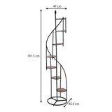 Tall Spiral Planter Stand- Brown and Black