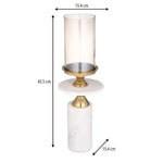 Classic Candle Holder- Gold & White, Large