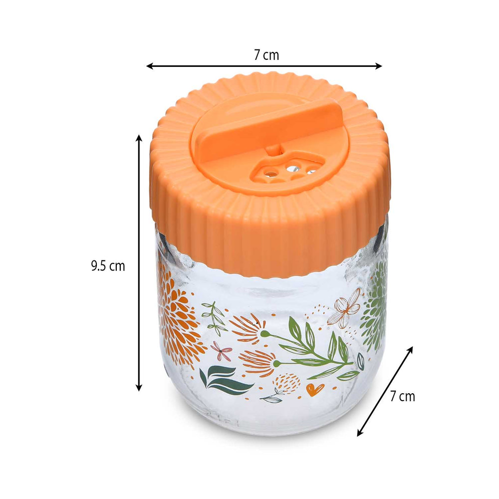 Botanical Print 200 ml Spice Jar- Orange