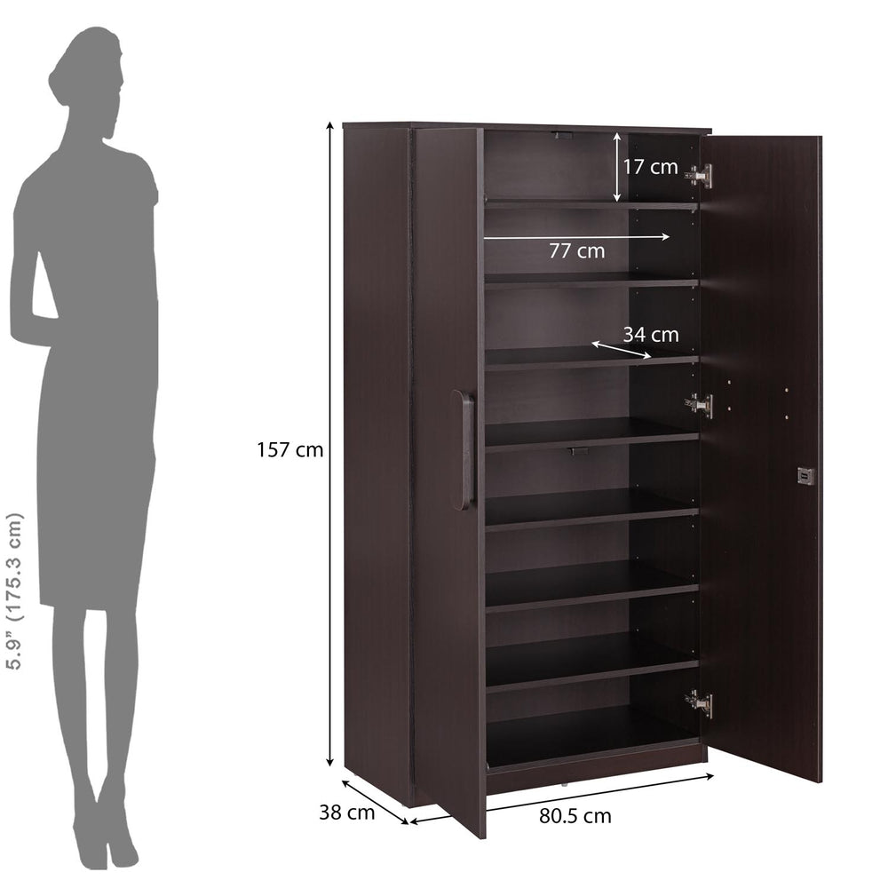 Raven Engineered Wood Shoe Rack- Wenge