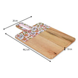 Wooden Serving Board with Handle- Pink