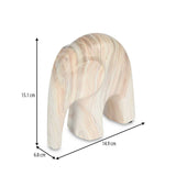 Elephant Ceramic Showpiece- White, 15 cm