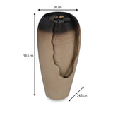 Vase Shaped Polyresin Water Fountain- Sand & Brown