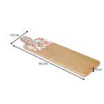 Rectangular Wooden Serving Board with Handle- Pink