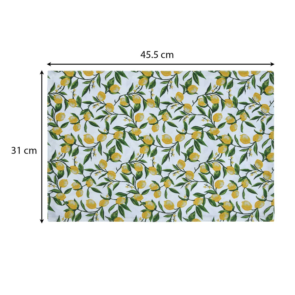 Lemon Lush Cotton Placemat Set of 4- Multicolor