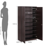 Raven Engineered Wood Shoe Rack- Wenge