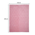Jacquard Geometric Polyester Single Blanket- Pink