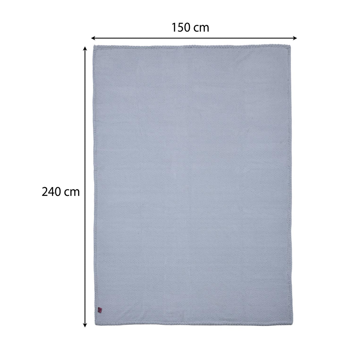 Jacquard Popcorn Polyester Single Blanket- Grey