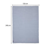 Jacquard Popcorn Polyester Single Blanket- Grey