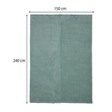 Jacquard Waves Polyester Single Blanket- Green