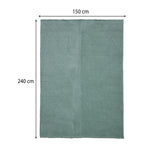 Jacquard Waves Polyester Single Blanket- Green
