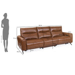 Beatrix 3 Seater Dual Motor Electric Recliner- Brown