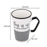 This Is Us Printed 450 ml Ceramic Coffee Mug- Black & White