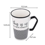 This Is Us Printed 450 ml Ceramic Coffee Mug- Black & White