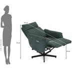 Regno 1 Seater 360-Degree Swivel Electric Recliner - Green