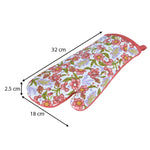 Floral Oven Golve- Rust