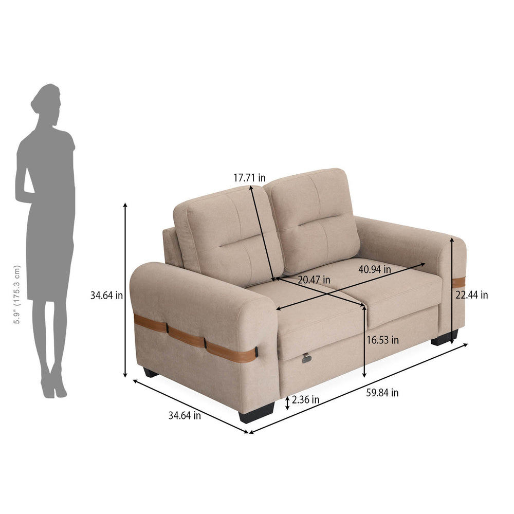 Roma 2 Seater Sofa- Beige