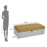 Nocta Reversible Ottoman with Storage- Mustard and Grey