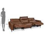 Beatrix 3 Seater Dual Motor Electric Recliner- Brown