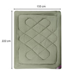 Polyester Reversible Solid Single Comforter- Green