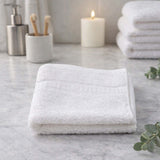 Cotton Zero Twist Face Towel- White