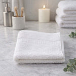 Cotton Zero Twist Face Towel- White