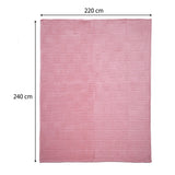 Jacquard Geometric Polyester Double Blanket- Pink