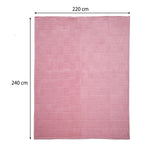 Jacquard Geometric Polyester Double Blanket- Pink