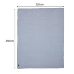 Jacquard Popcorn Polyester Double Blanket- Grey