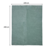Jacquard Waves Polyester Double Blanket- Green
