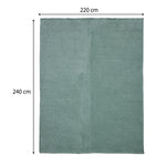 Jacquard Waves Polyester Double Blanket- Green