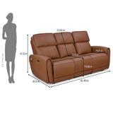 Earthyn 3 Seater Electric Recliner- Chestnut Brown