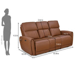 Earthyn 3 Seater Electric Recliner- Chestnut Brown
