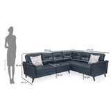 Aiden Corner Sofa- Navy Blue