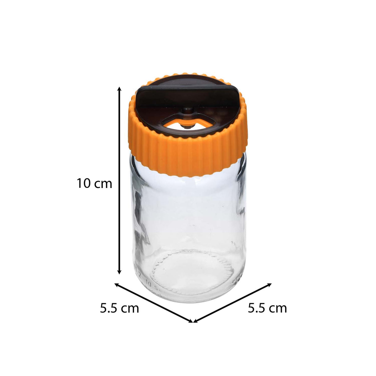 Salt and Pepper 105 ml Glass Jar- Orange