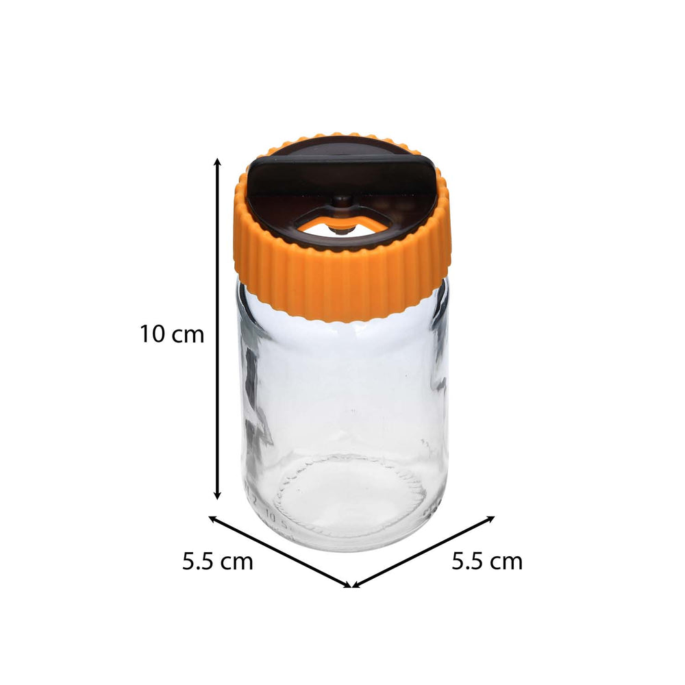Salt and Pepper 105 ml Glass Jar- Orange