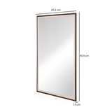Rectangular MDF Wall Mirror- Brown