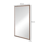 Rectangular MDF Wall Mirror- Brown