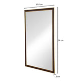 Minimalist Rectangular Wall Mirror- Brown